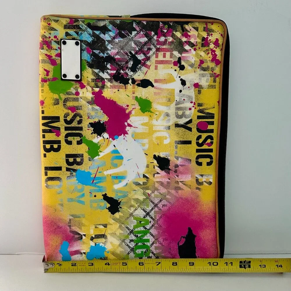 L.A.M.B. Yellow Multi-Color Graffiti Laptop Sleeve